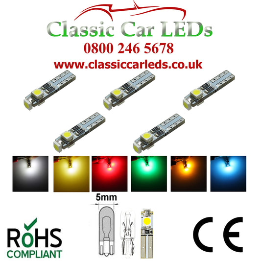BA9S BRIGHT WHITE 200 LUMEN T4W 233 LED SIDELIGHT UPGRADE BULB LLB233 –  Classic Car LEDs Ltd