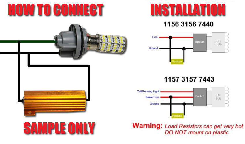 50W 6OHM LED BALLAST RESISTOR FIX HYPER FLASH CANBUS BULB ERROR